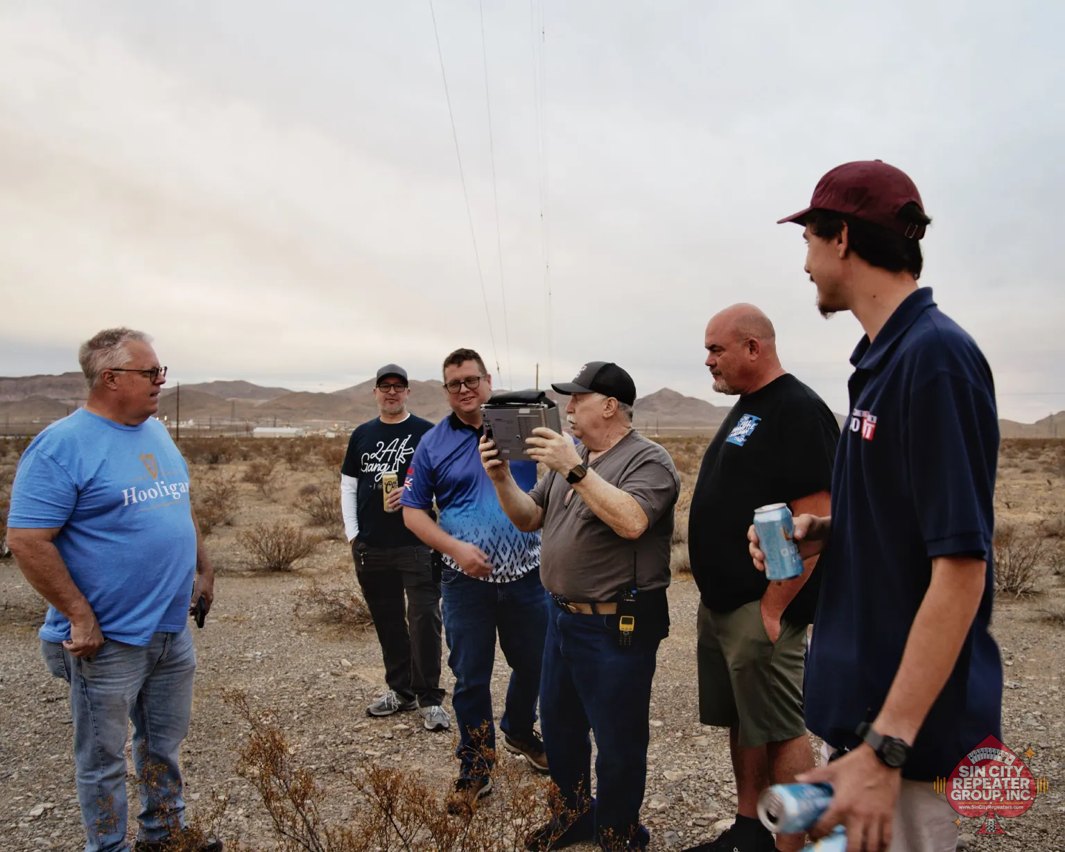 Sin City Repeater Group operators participating in a field activity in Southern Nevada
