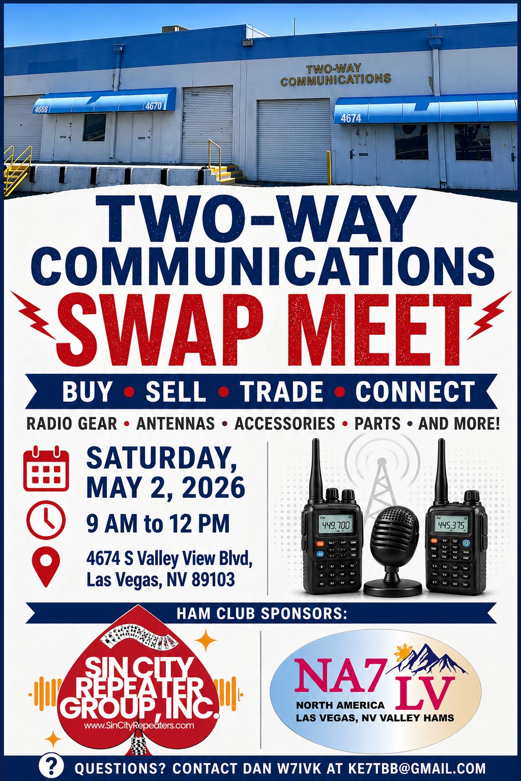 Two Way Communications amateur radio swap meet promoted by Sin City Repeater Group and NA7LV
